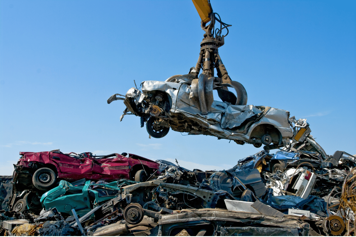 junkyard cars scrap metal